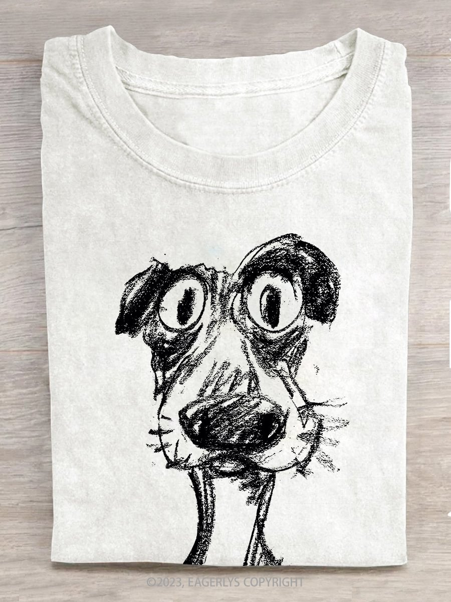 The Cute Dog Vintage T-shirt-carlalin