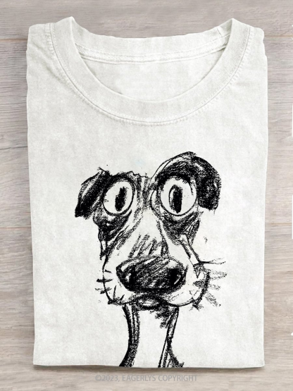 The Cute Dog Vintage T-shirt-carlalin