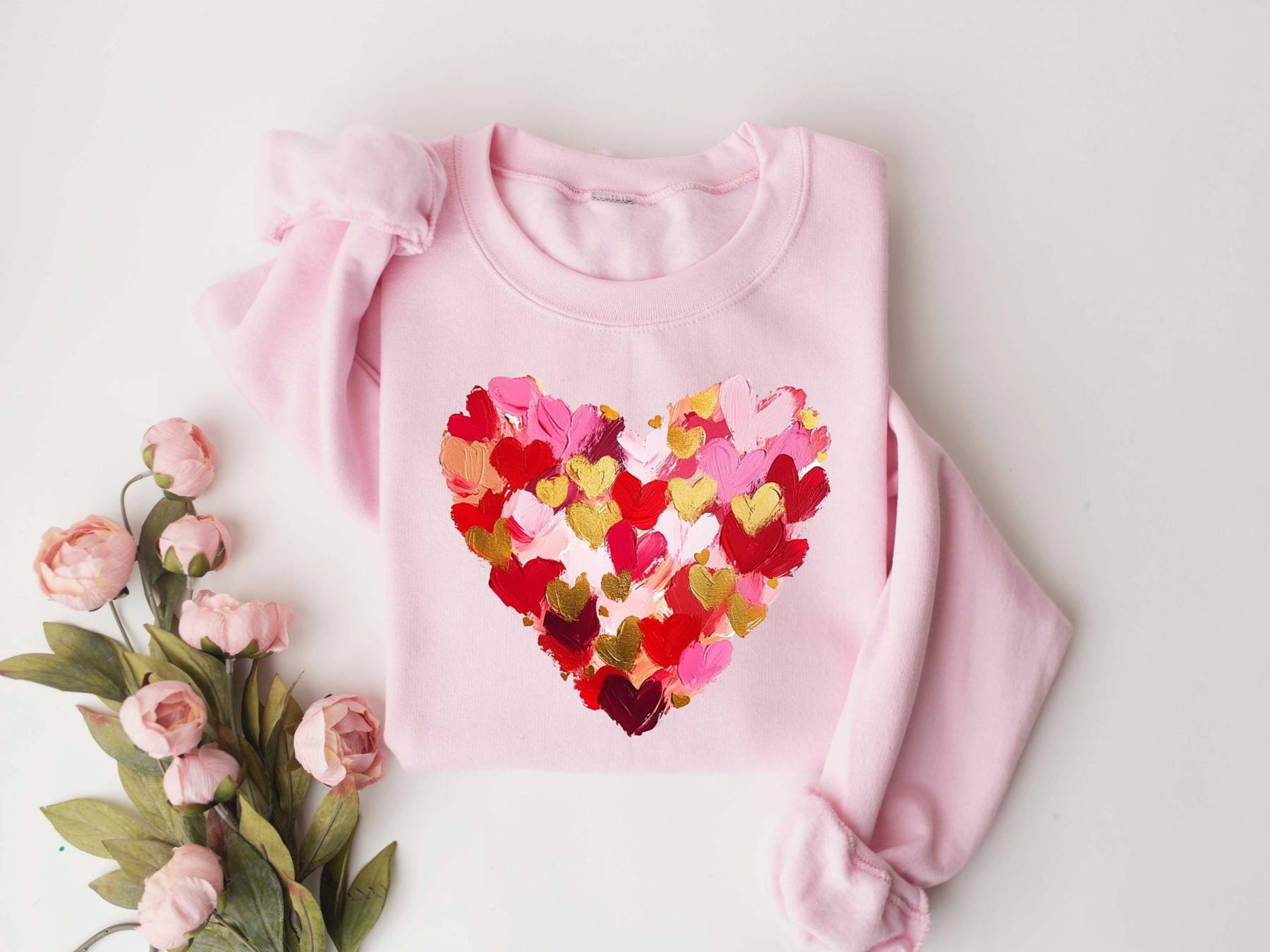 Valentine's Day heart shaped sweatshirt