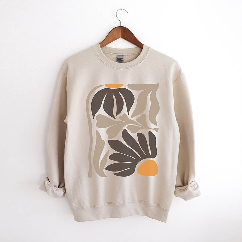 Retro Flower Nature Minimalist Sweatshiirt-carlalin