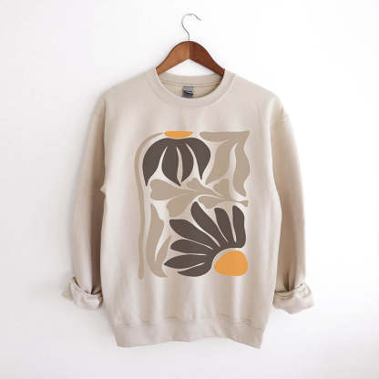 Retro Flower Nature Minimalist Sweatshiirt-carlalin