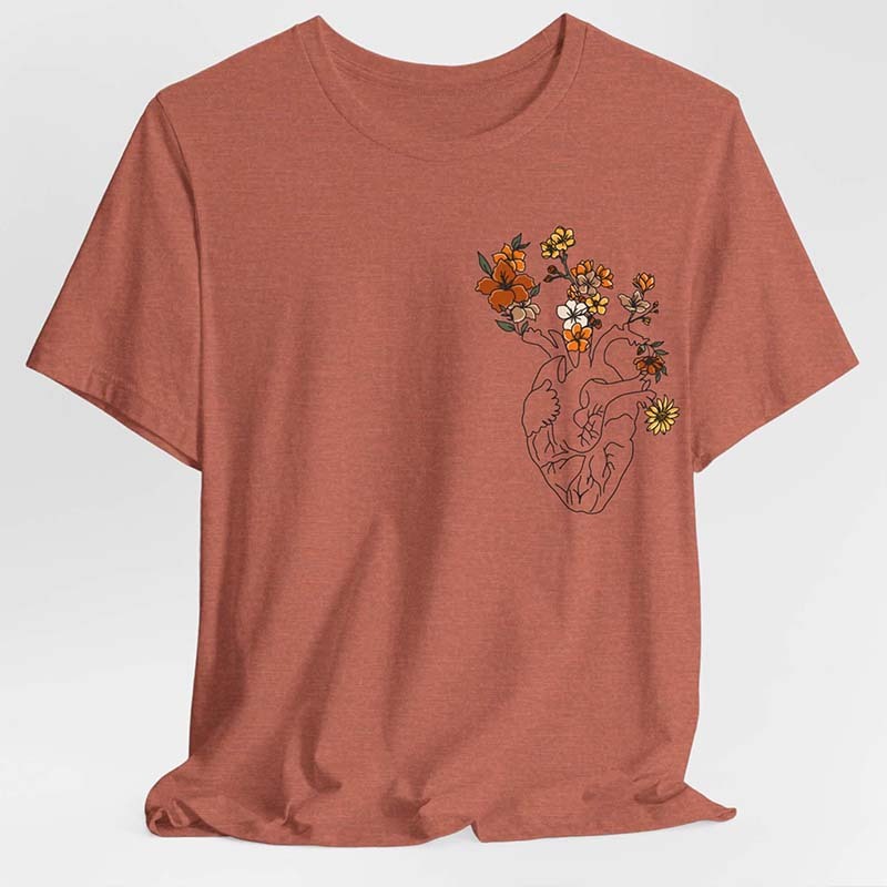 Floral Heart  Health T-shirt
