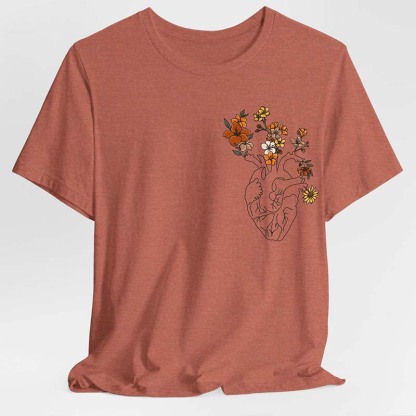 Floral Heart  Health T-shirt