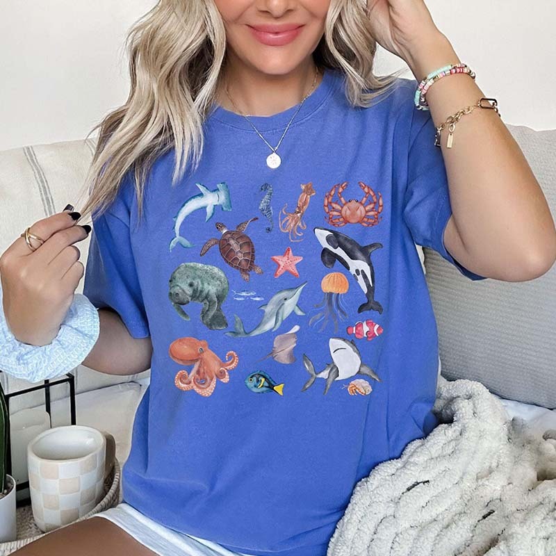 Oceancore Sea Animal  Gift For Marine Biologist T-Shirt-carlalin