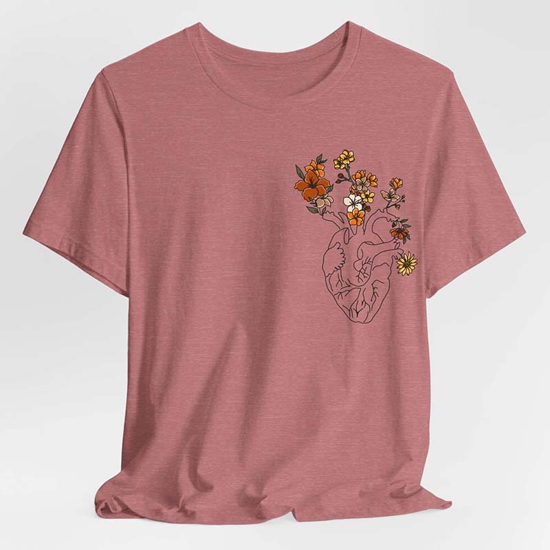 Floral Heart  Health T-shirt