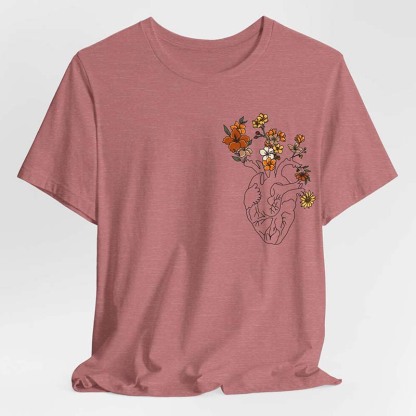 Floral Heart  Health T-shirt
