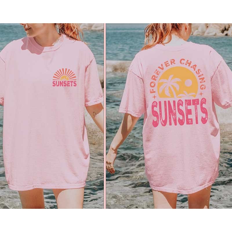 Forever Chasing Sunsets Summer T-Shirt-carlalin