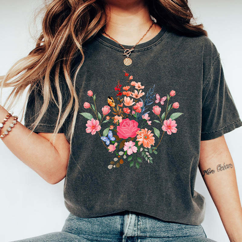 Cute Mothers Day Wildflower T-Shirt-carlalin