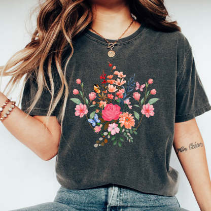 Cute Mothers Day Wildflower T-Shirt-carlalin