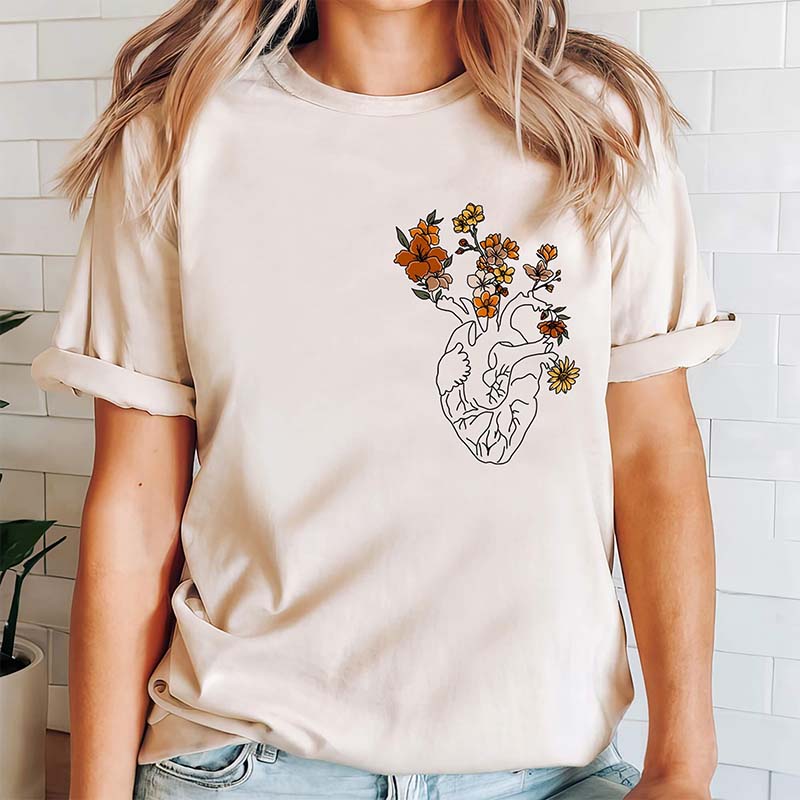 Floral Heart  Health T-shirt