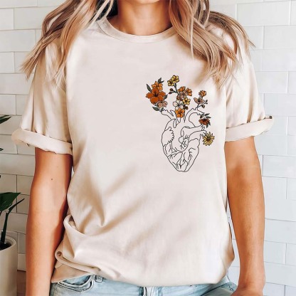 Floral Heart  Health T-shirt