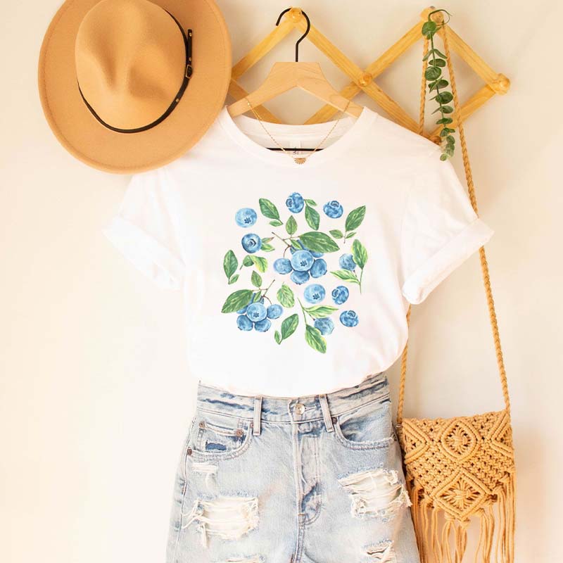 Blueberries Fruit Lover Gift T-Shirt-carlalin