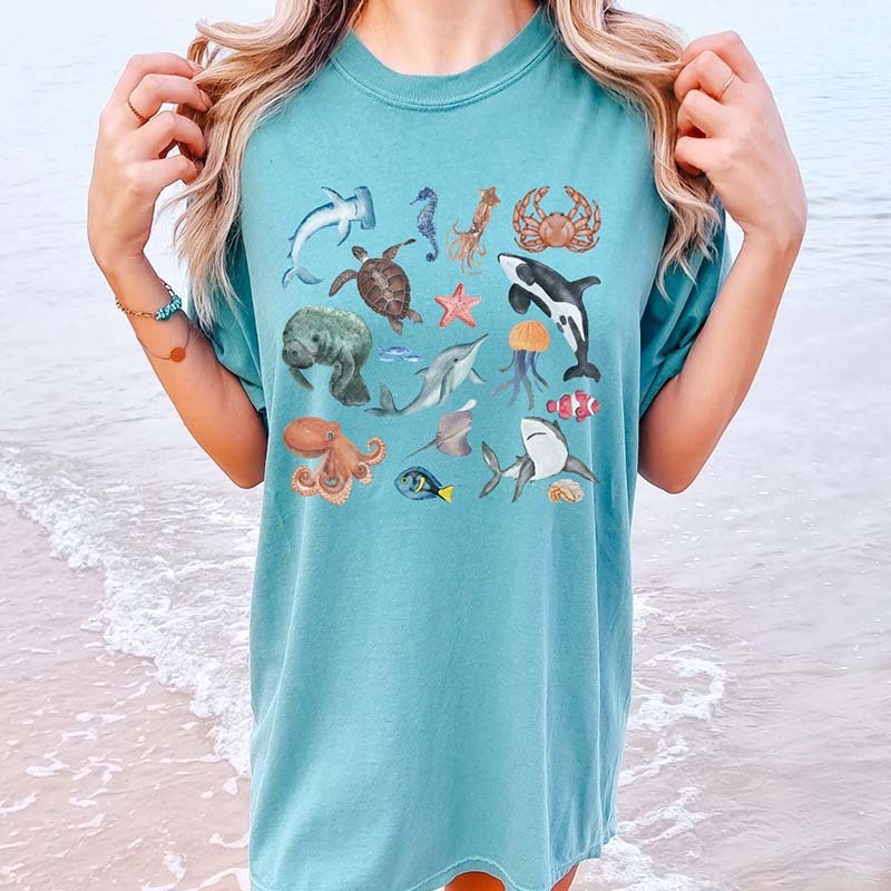 Oceancore Sea Animal  Gift For Marine Biologist T-Shirt-carlalin