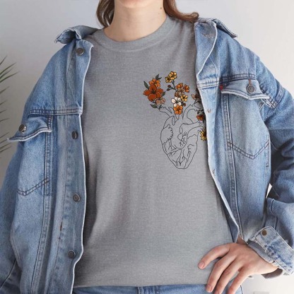 Floral Heart  Health T-shirt