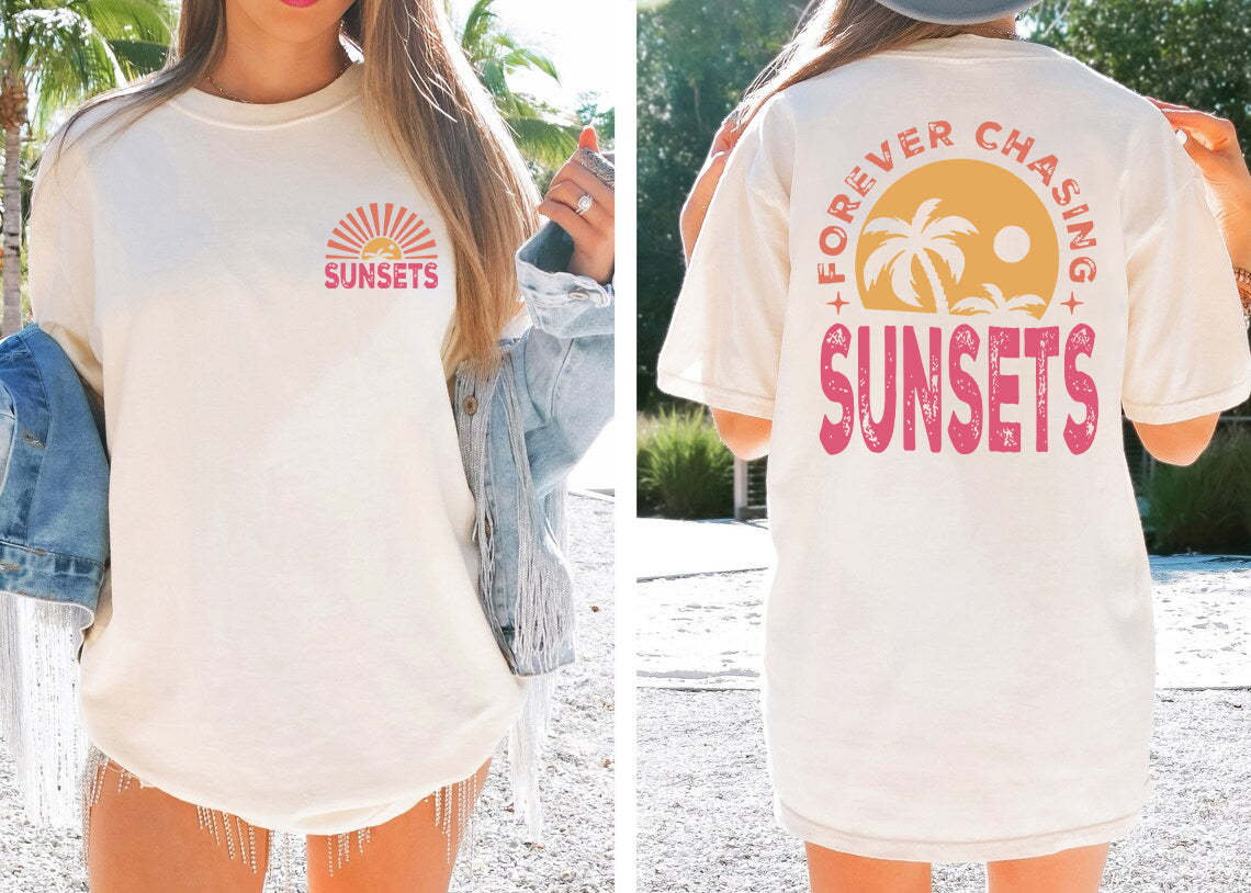 Forever Chasing Sunsets Summer T-Shirt-carlalin
