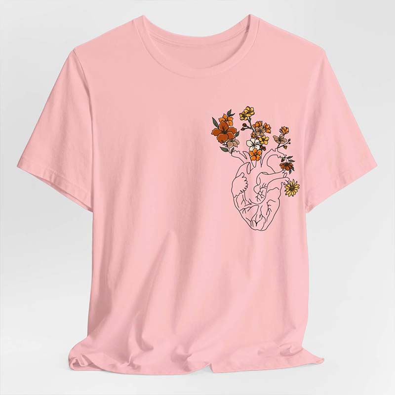 Floral Heart  Health T-shirt