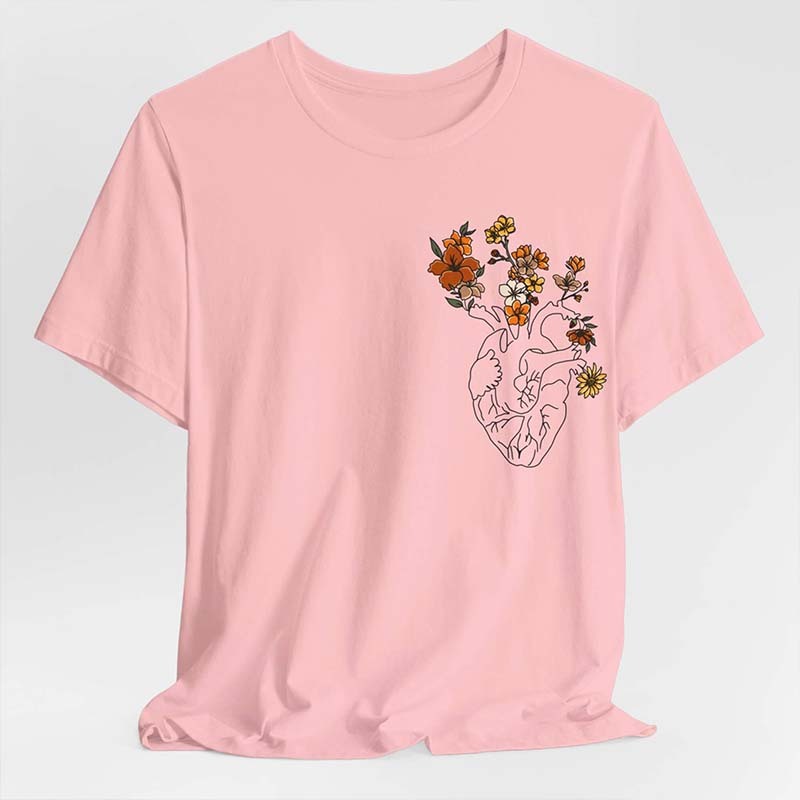 Floral Heart  Health T-shirt