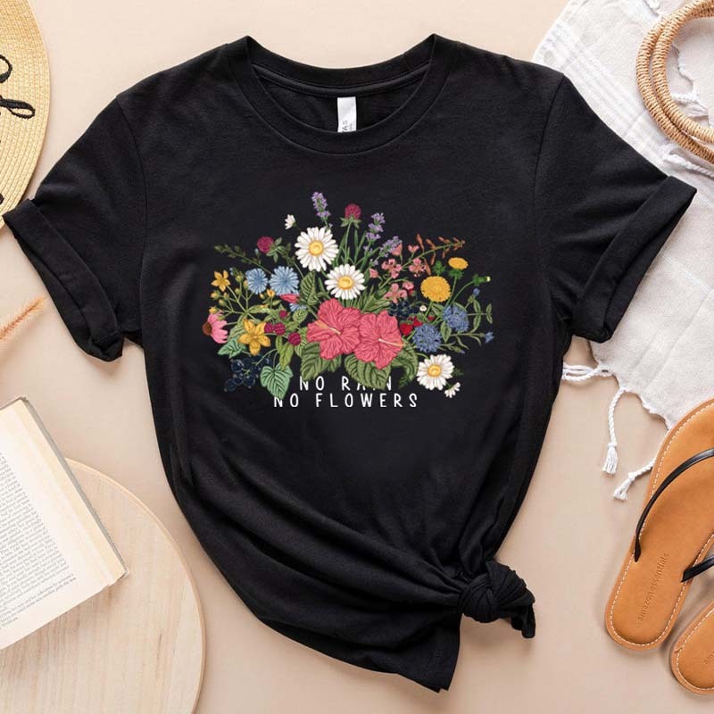 Wild Flowers Floral for Women T-Shirt-carlalin