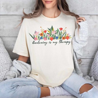 Spring and Summer Floral Gardening T-Shirt-carlalin