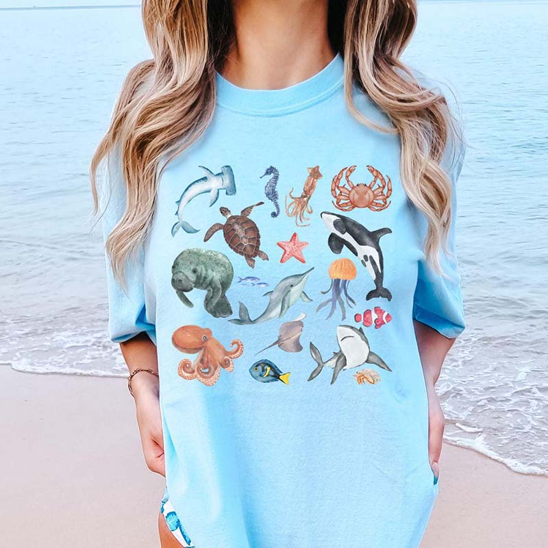 Oceancore Sea Animal  Gift For Marine Biologist T-Shirt-carlalin