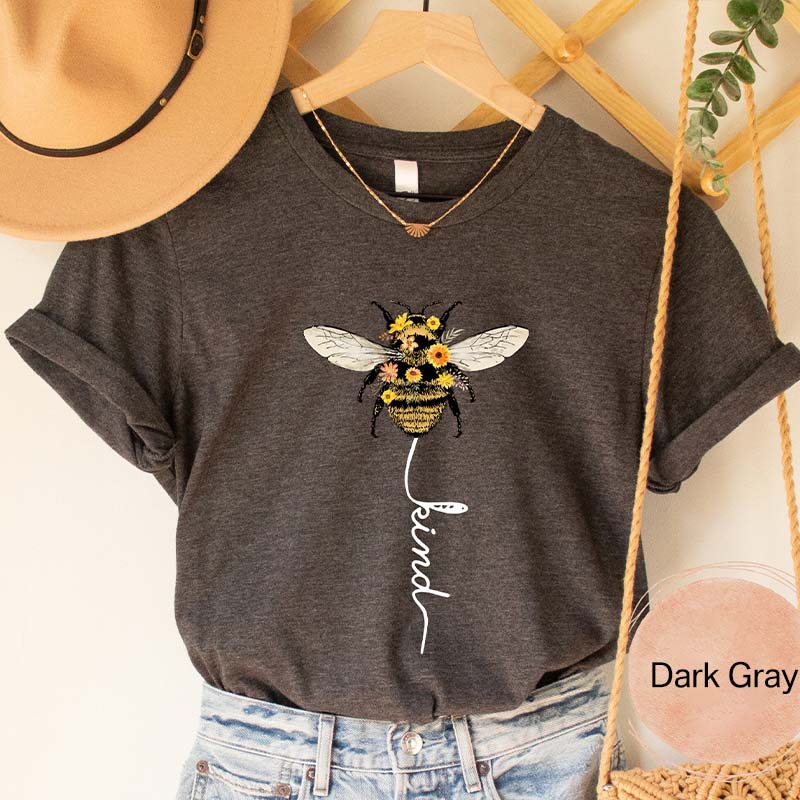 Be Kind Bee Positive Sunflowers T-shirt-carlalin