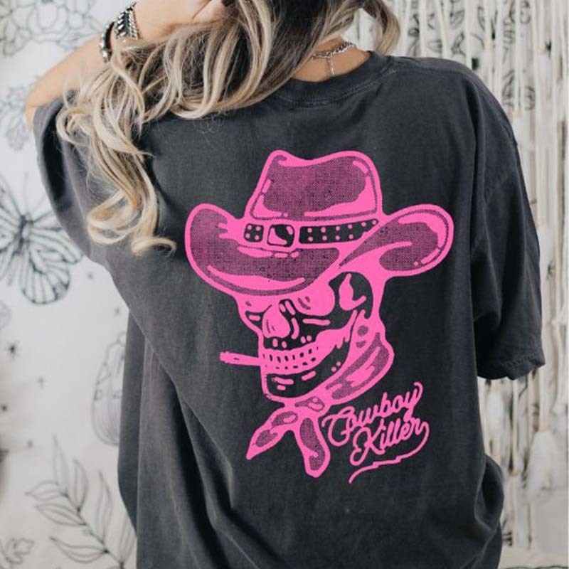 Burning Man Cowboy Killer T-Shirt-carlalin