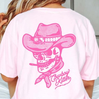 Burning Man Cowboy Killer T-Shirt-carlalin