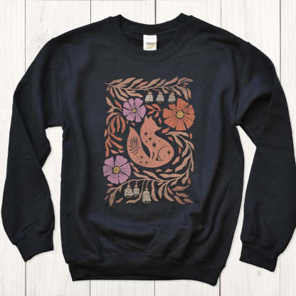 Boho Fall Cute Flower Sweatshirt-carlalin