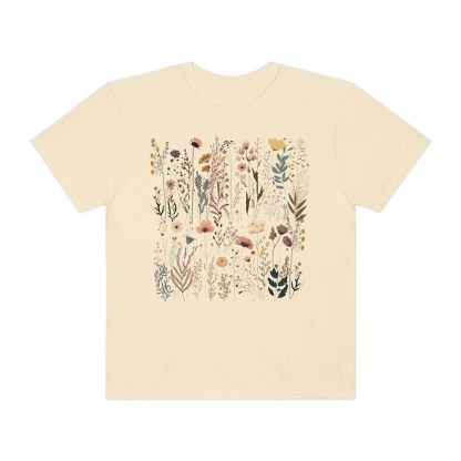 Pastel Floral Nature Garden Lover Gift T-Shirt-carlalin