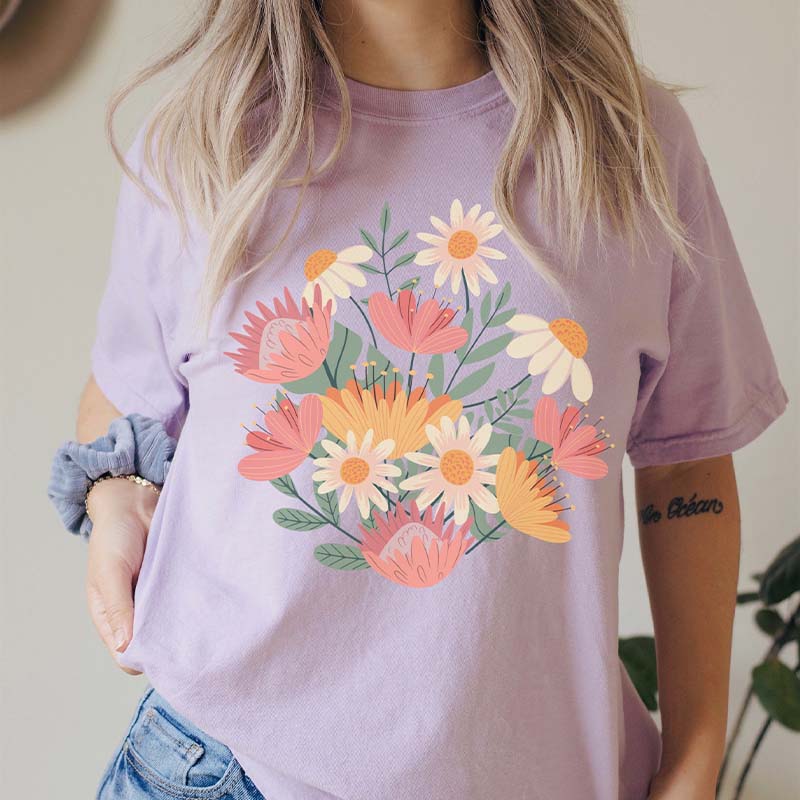 Wild Flowers Best Friend Gift Nature Lover T-Shirt-carlalin