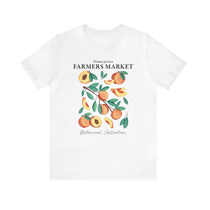 Vintage Peaches Botanical Prunus persica T-Shirt-carlalin