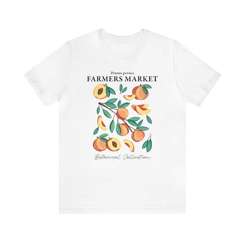 Vintage Peaches Botanical Prunus persica T-Shirt-carlalin