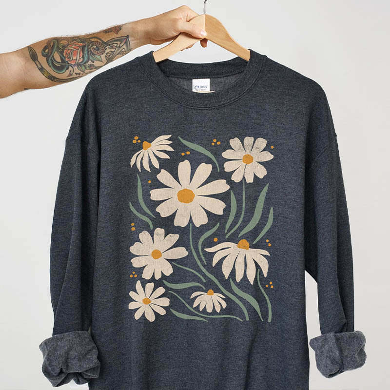 Flower Print Women Gift Sweatshirt-carlalin