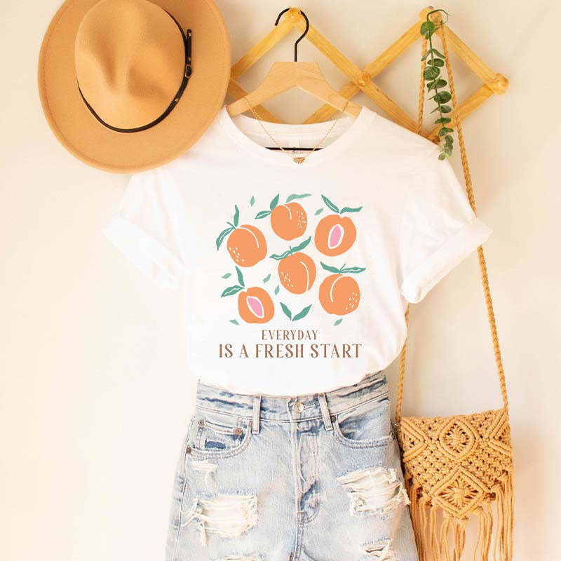 Everyday Is A Fresh Start Fruit Plant T-Shirt-carlalin