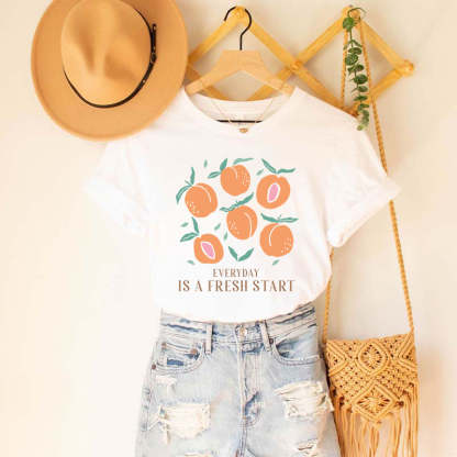 Everyday Is A Fresh Start Fruit Plant T-Shirt-carlalin