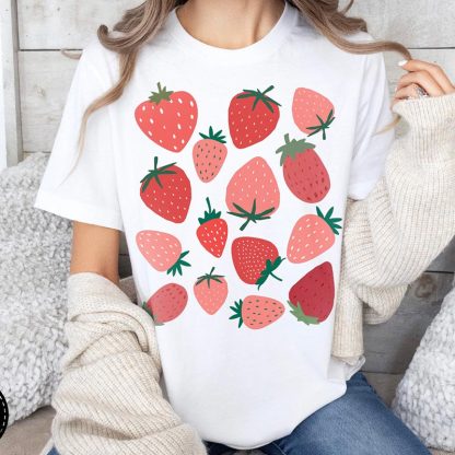 Cute Strawberry Fruit Gift T-Shirt-carlalin
