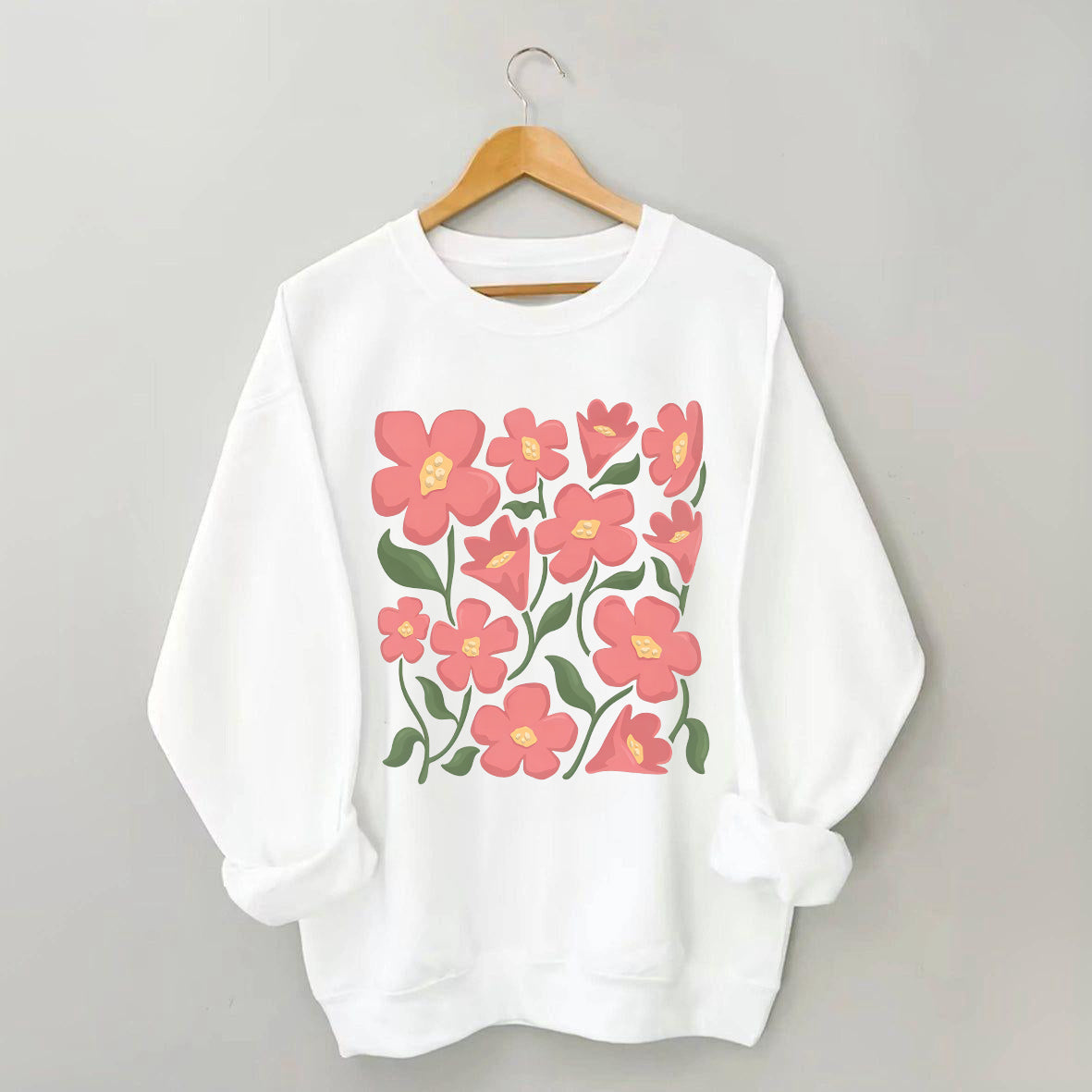 Pink Flower Market Honolulu Sweatshirt-carlalin