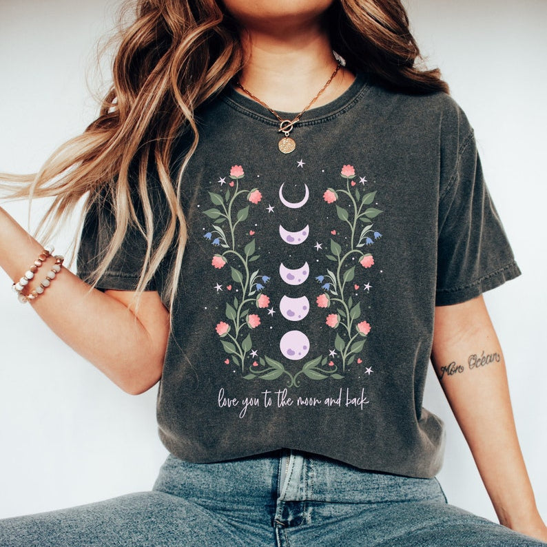 Celestial Shirt Moon T Shirts-carlalin