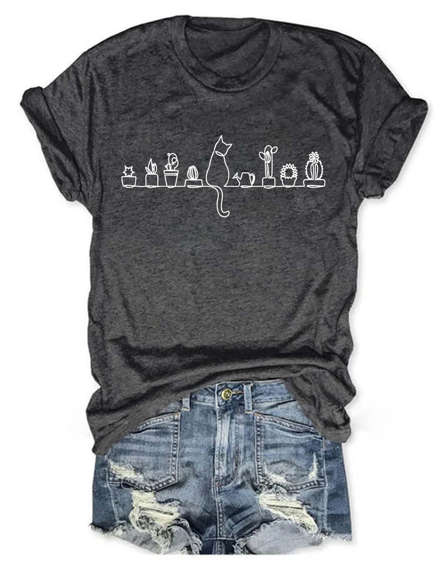 Cats and Plants T-shirt-carlalin