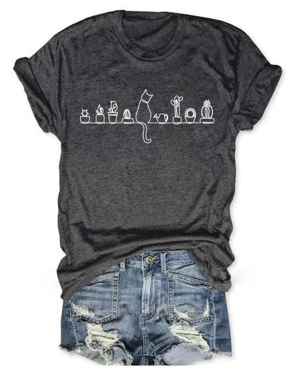 Cats and Plants T-shirt-carlalin