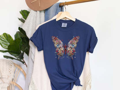 Butterfly Floral Shirt | Butterfly T-Shirt-carlalin