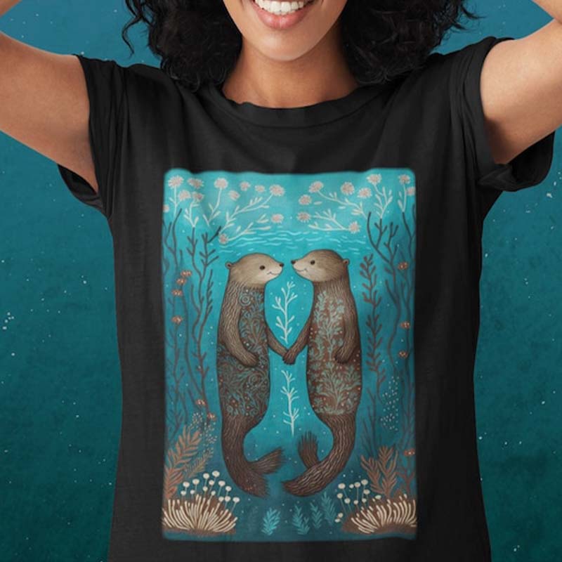 Cute Otter Of Ocean T-Shirt-carlalin