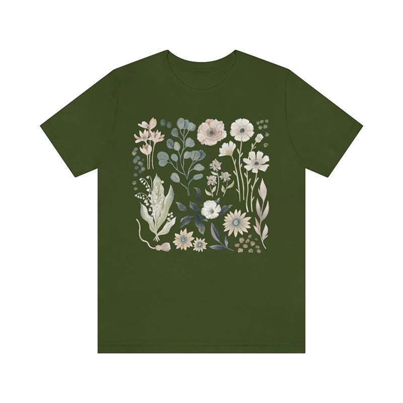 Forestcore Flowers Botanical T-Shirt-carlalin