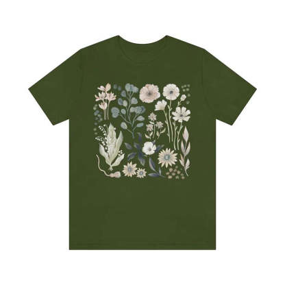 Forestcore Flowers Botanical T-Shirt-carlalin