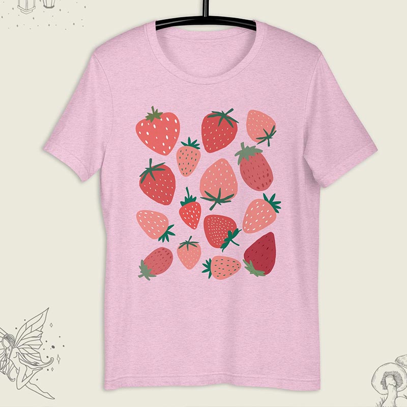 Cute Strawberry Fruit Gift T-Shirt-carlalin