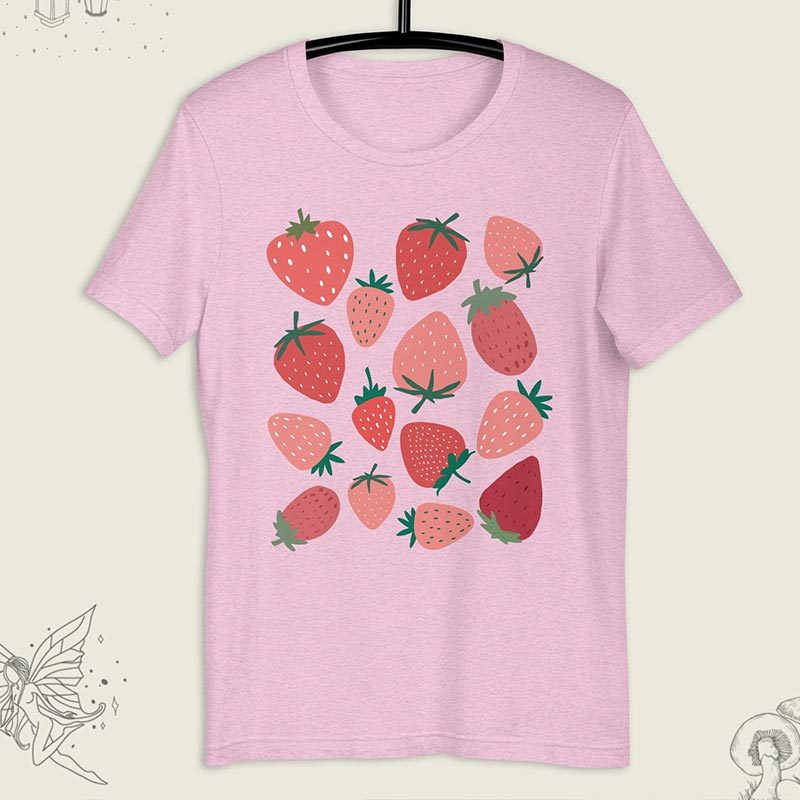 Cute Strawberry Fruit Gift T-Shirt-carlalin