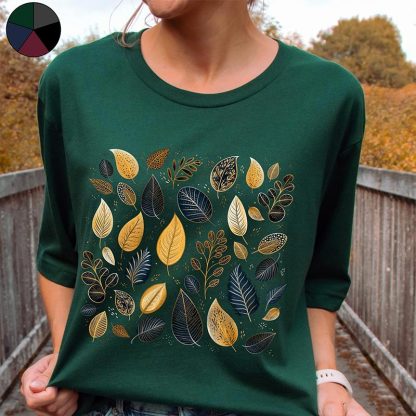 Fallen Leaves Nature Forest T-Shirt-carlalin