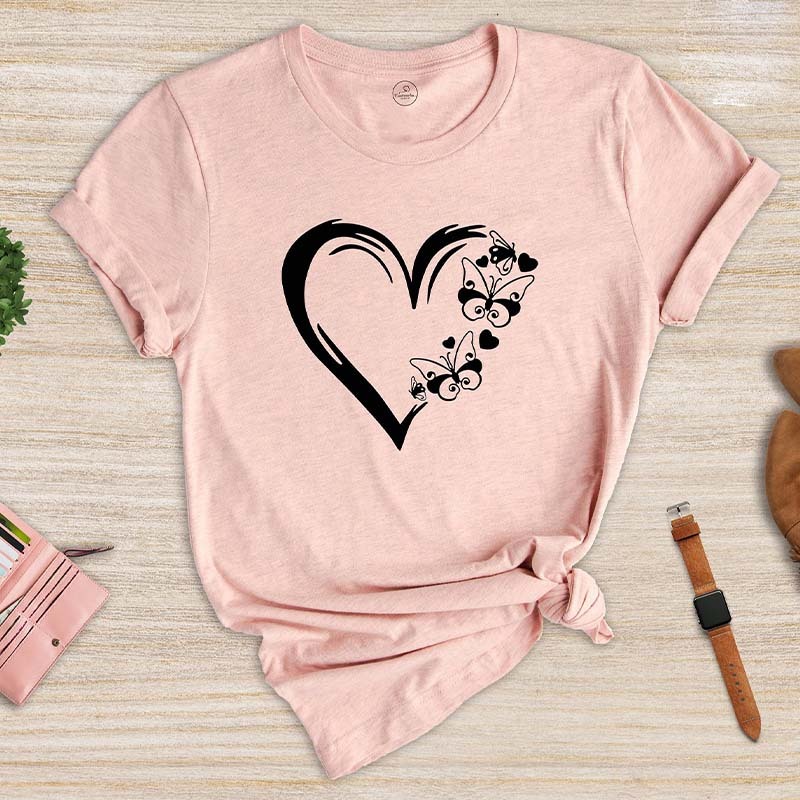 Cute Butterfly Heart  Health  T-Shirt