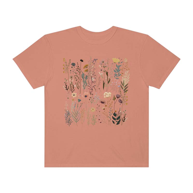 Pastel Floral Nature Garden Lover Gift T-Shirt-carlalin