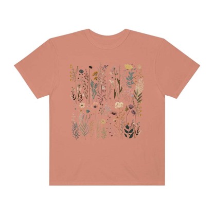 Pastel Floral Nature Garden Lover Gift T-Shirt-carlalin